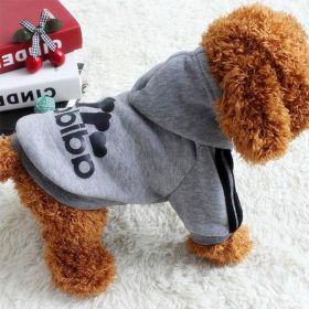 Two Legged Cotton Warm Dog Hoodie (Color: Grey, size: 4XL)